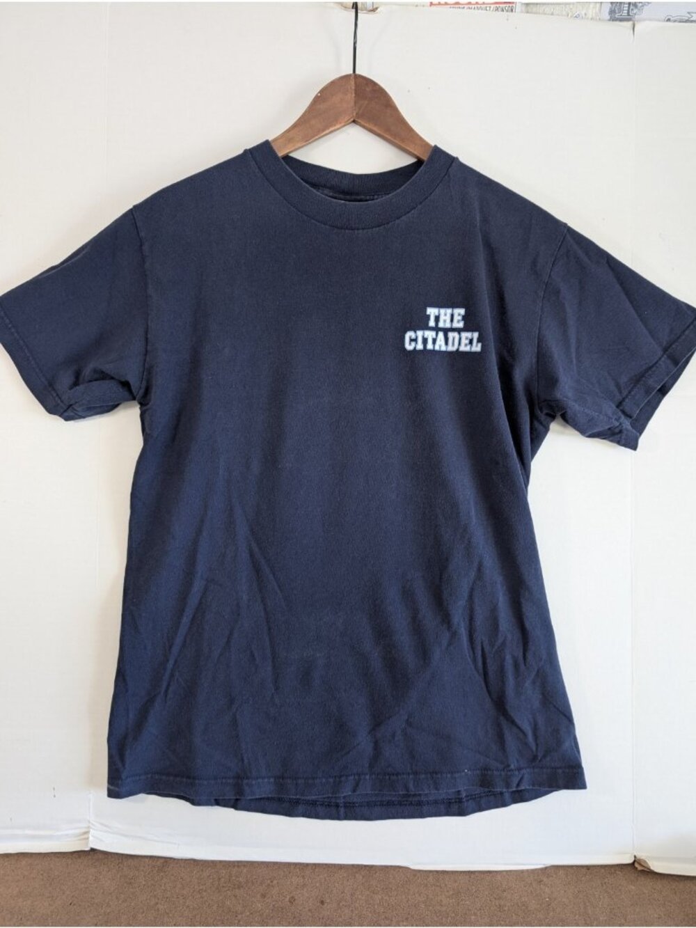 Vintage The Citadel Soffe T-Shirt M Bulldogs Military Shirt Blue Medium